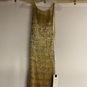 MacDuggal, fringe cocktail. Size 10. NWT